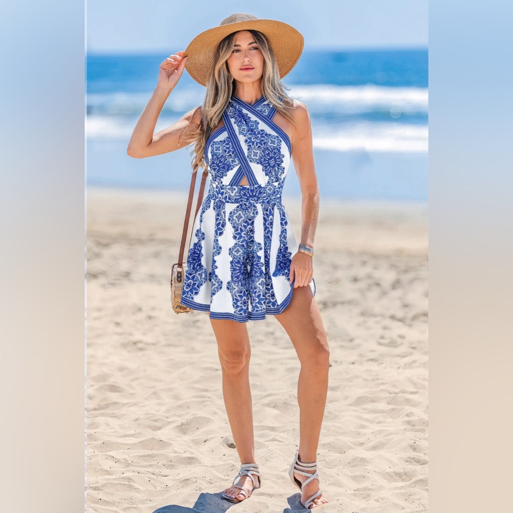 Cupshe Radiant Ornate Opal Romper